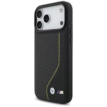BMW M Carbon Line & Logo Case MagSafe per iPhone 17 Pro Max giallo