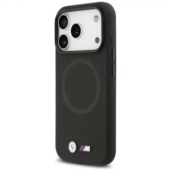 Custodia MagSafe BMW M FW Metal Logo per Apple iPhone 17 Pro nero