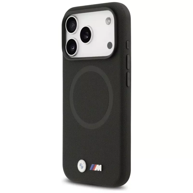 Custodia MagSafe BMW M FW Metal Logo per Apple iPhone 17 Pro nero