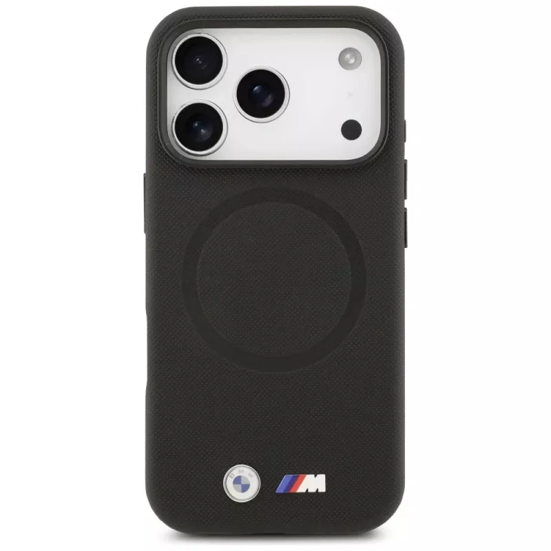 Custodia MagSafe BMW M FW Metal Logo per Apple iPhone 17 Pro nero