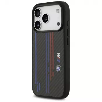 Custodia MagSafe BMW M Kevlar Lines & Logo per iPhone 17 Pro nero