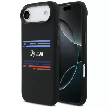 Custodia MagSafe BMW M Silicon Horizontal Line per iPhone Air nero