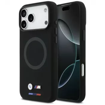 Custodia MagSafe BMW M Silicon Logo per iPhone 17 Pro Max nero