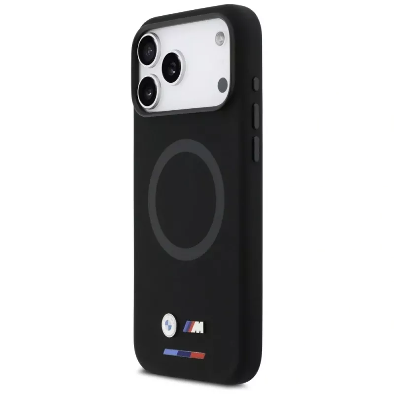 Custodia MagSafe BMW M Silicon Logo per iPhone 17 Pro Max nero