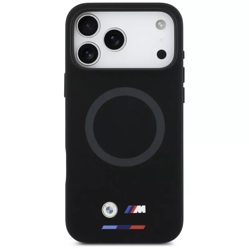 Custodia MagSafe BMW M Silicon Logo per iPhone 17 Pro Max nero