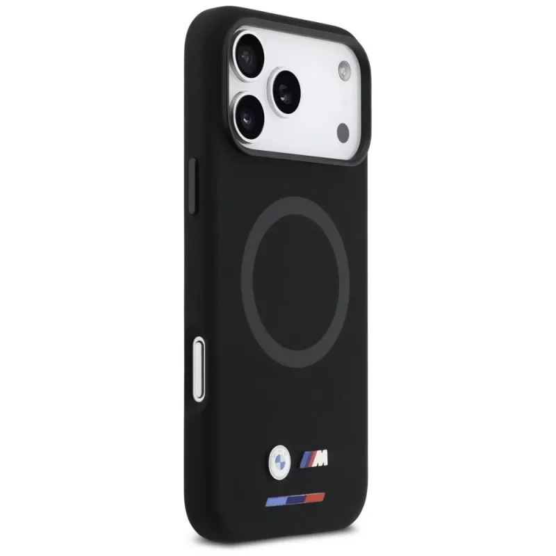 Custodia MagSafe BMW M Silicon Logo per iPhone 17 Pro Max nero