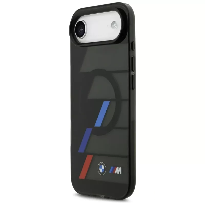 BMW M IML Metal Buttons Tricolor Lines custodia MagSafe per Apple iPhone Air, nera