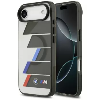 Custodia MagSafe BMW M IML Metal Buttons Tricolor Lines per iPhone Air, antracite