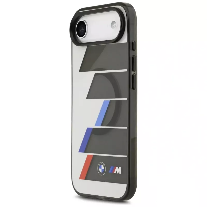 Custodia MagSafe BMW M IML Metal Buttons Tricolor Lines per iPhone Air, antracite