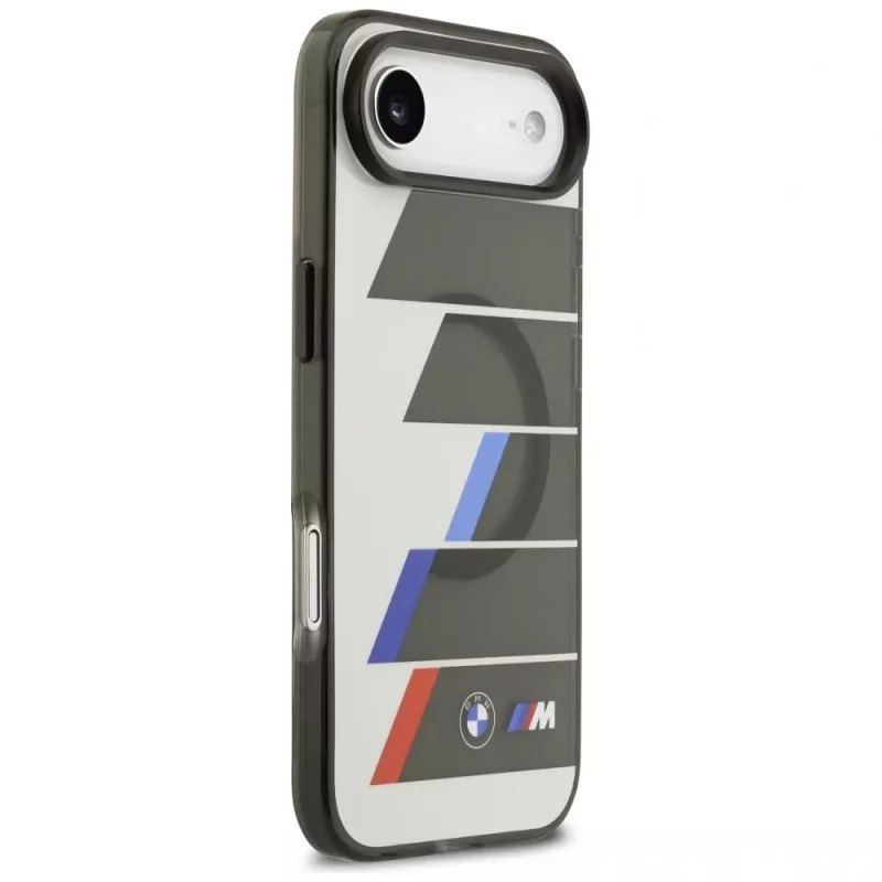 Custodia MagSafe BMW M IML Metal Buttons Tricolor Lines per iPhone Air, antracite