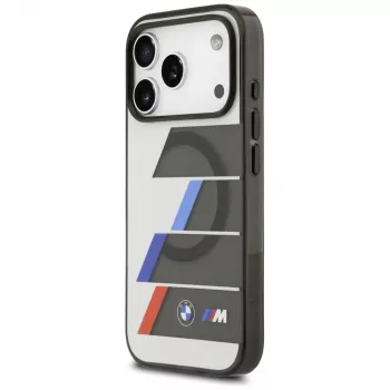 Custodia MagSafe BMW M IML Metal Buttons Tricolor Lines per Apple iPhone 17 Pro, antracite