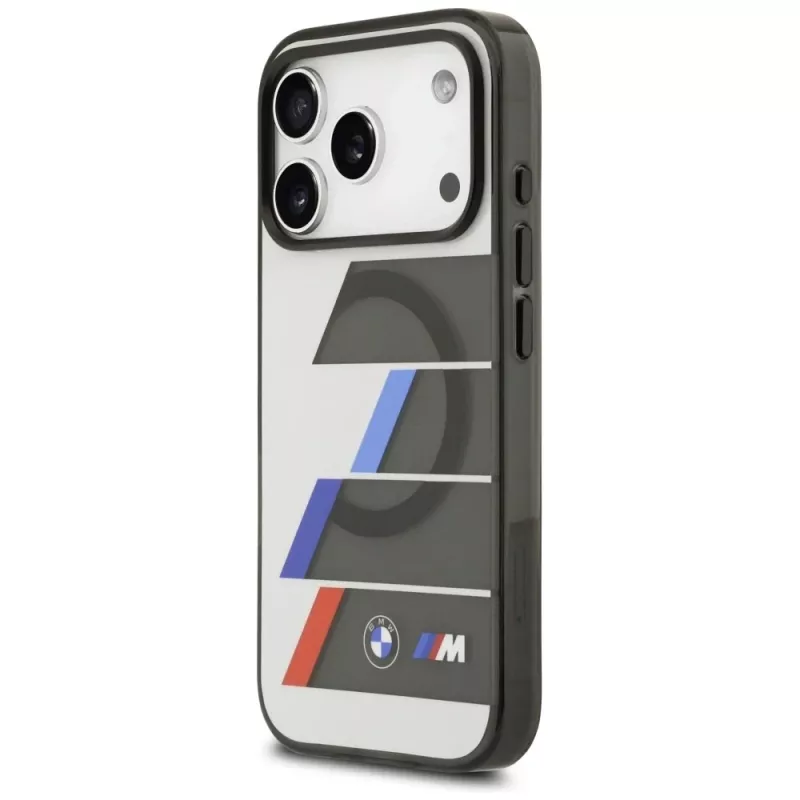 Custodia MagSafe BMW M IML Metal Buttons TricolorLines per iPhone 17 Pro Max antracite
