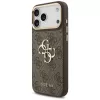 Custodia Guess 4G Big Classic Logo BigStrap Metal Buttons per iPhone 17 Pro Max, marrone
