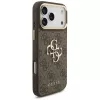 Custodia Guess 4G Big Classic Logo BigStrap Metal Buttons per iPhone 17 Pro Max, marrone