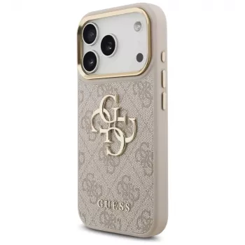 Custodia Guess 4G Big Classic Logo Big Strap Metal Buttons per Apple iPhone 17 Pro rosa
