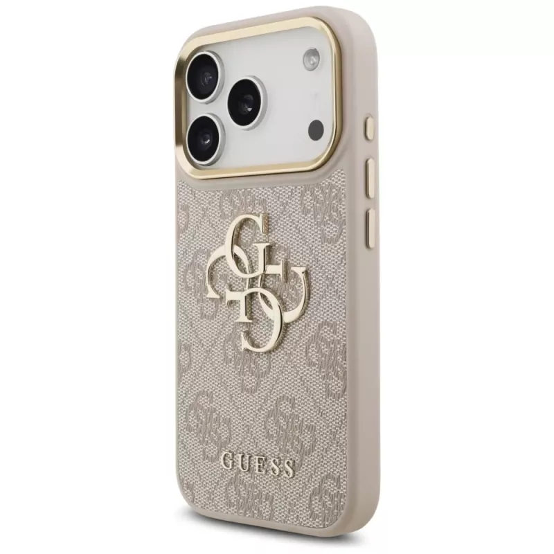 Custodia Guess 4G Big Classic Logo Big Strap Metal Buttons per Apple iPhone 17 Pro rosa