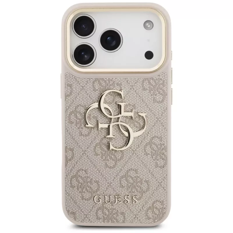 Custodia Guess 4G Big Classic Logo Big Strap Metal Buttons per Apple iPhone 17 Pro rosa