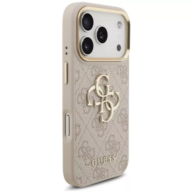 Custodia Guess 4G Big Classic Logo Big Strap Metal Buttons per Apple iPhone 17 Pro rosa