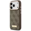 Custodia MagSafe Guess 4G Logo Plate per Apple iPhone 17 Pro marrone