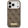 Custodia MagSafe Guess 4G Logo Plate per Apple iPhone 17 Pro marrone