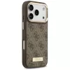 Custodia MagSafe Guess 4G Logo Plate per Apple iPhone 17 Pro marrone