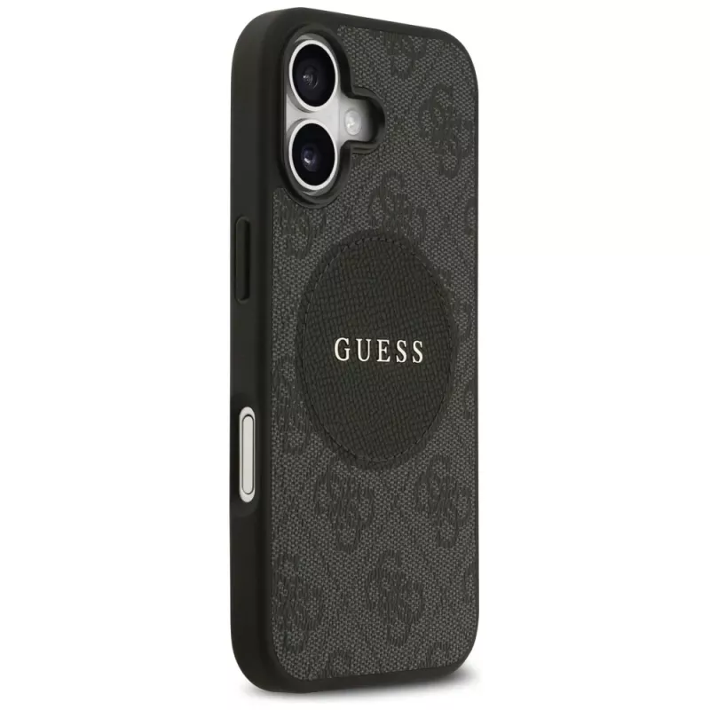 Custodia MagSafe Guess 4G Circle Classic Logo per iPhone 17 (nero)