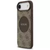 Custodia MagSafe Guess 4G Circle Classic Logo per iPhone Air, marrone