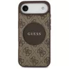 Custodia MagSafe Guess 4G Circle Classic Logo per iPhone Air, marrone