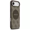 Custodia MagSafe Guess 4G Circle Classic Logo per iPhone Air, marrone