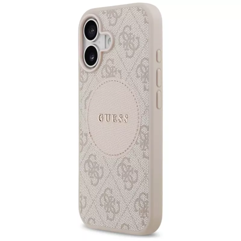 Custodia MagSafe Guess 4G Circle Classic Logo per iPhone 17 - rosa
