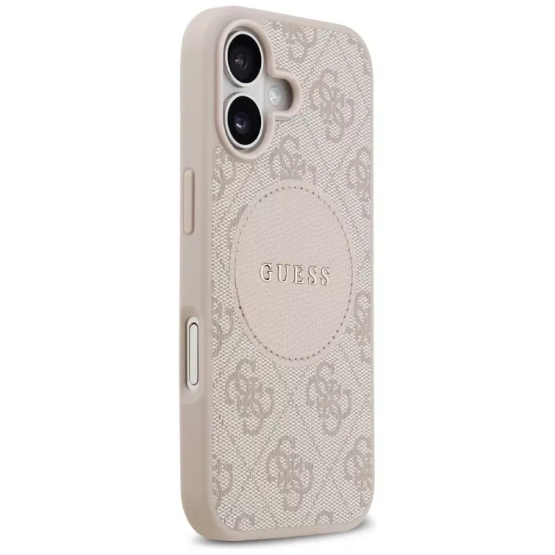 Custodia MagSafe Guess 4G Circle Classic Logo per iPhone 17 - rosa