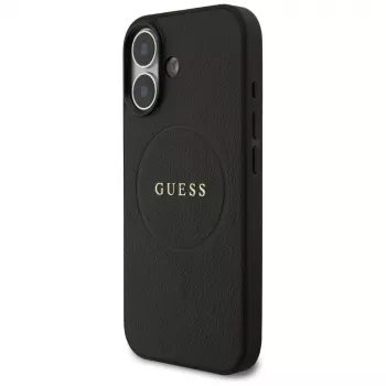 Custodia MagSafe Guess Grained Ring per iPhone 17 - nero
