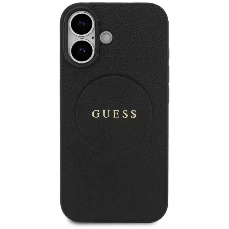 Custodia MagSafe Guess Grained Ring per iPhone 17 - nero