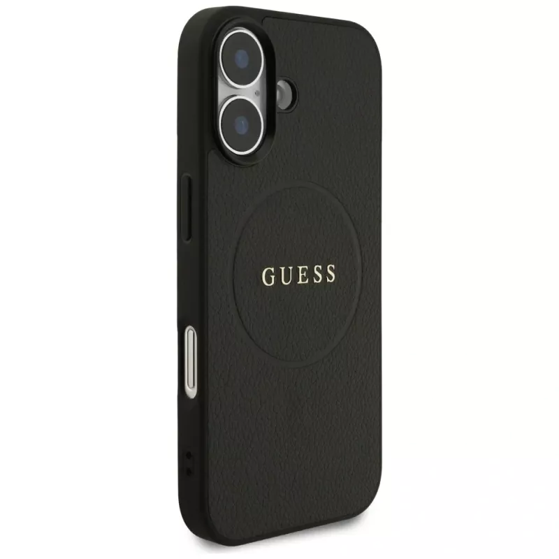 Custodia MagSafe Guess Grained Ring per iPhone 17 - nero