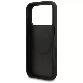 Custodia MagSafe Guess Grained Ring per iPhone 17 Pro (nero)