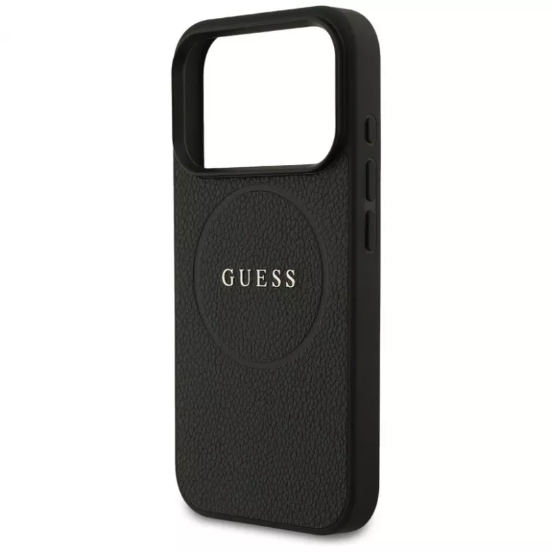 Custodia MagSafe Guess Grained Ring per iPhone 17 Pro (nero)