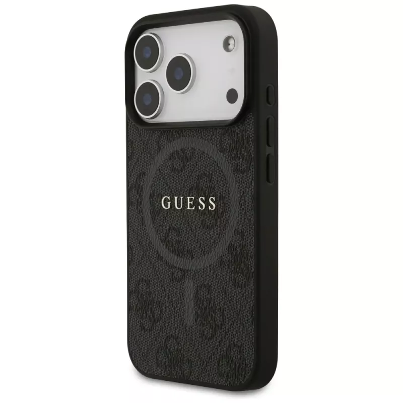 Guess 4G Ring Classic Logo MagSafe Case per iPhone 17 Pro (nero)