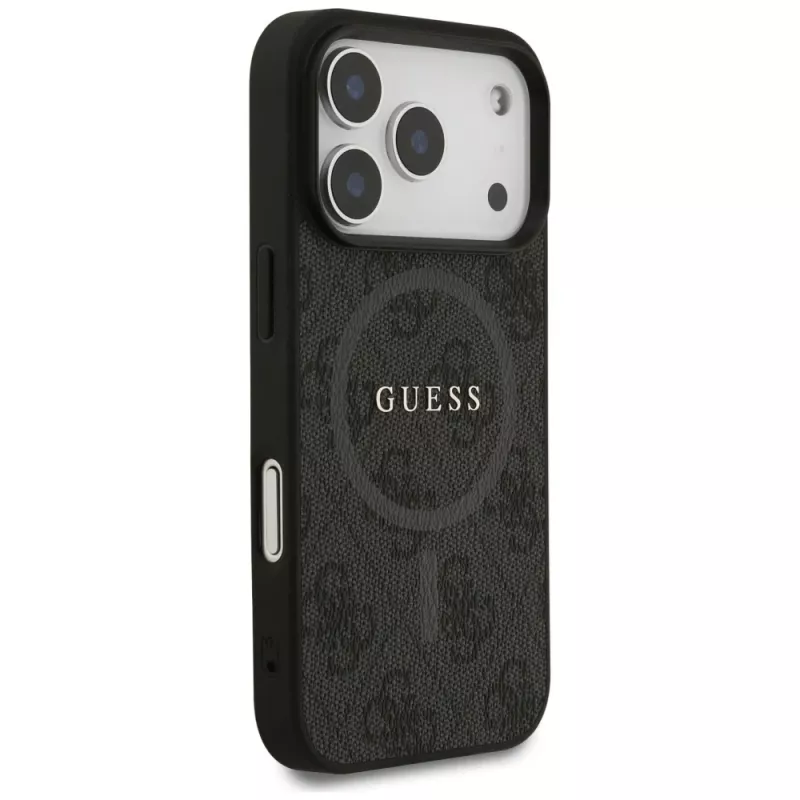 Guess 4G Ring Classic Logo MagSafe Case per iPhone 17 Pro (nero)