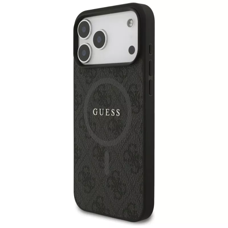 Guess 4G Ring Classic Logo MagSafe Case per iPhone 17 Pro Max (nero)