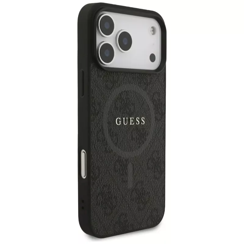 Guess 4G Ring Classic Logo MagSafe Case per iPhone 17 Pro Max (nero)