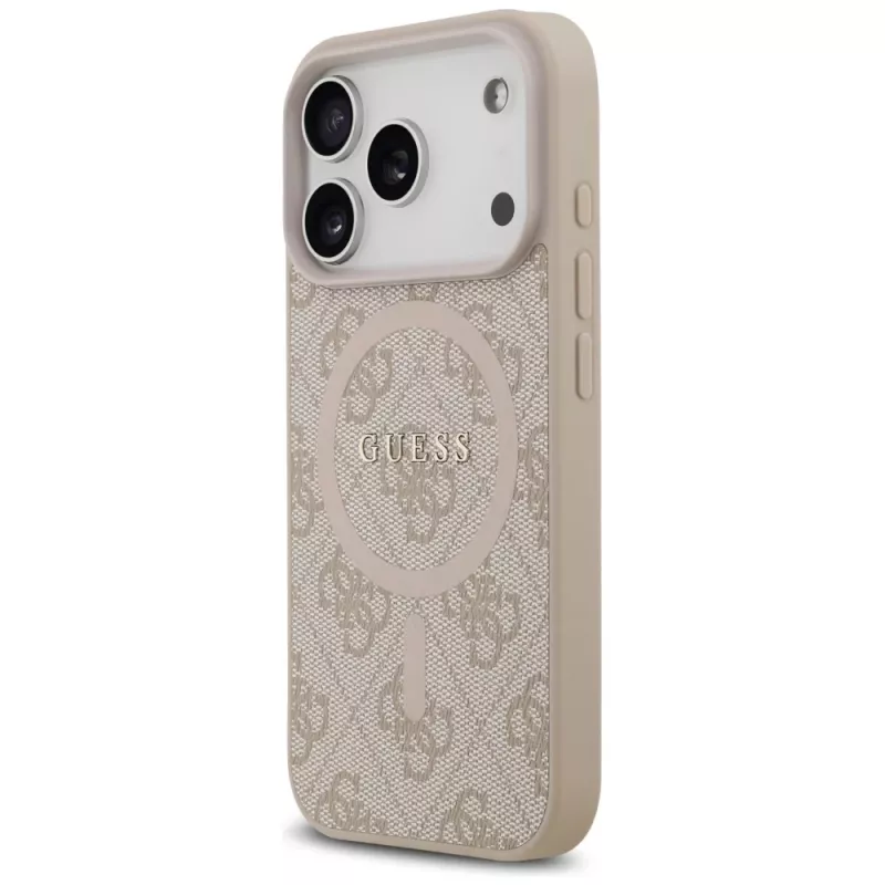 Guess 4G Ring Classic Logo MagSafe Case per iPhone 17 Pro rosa