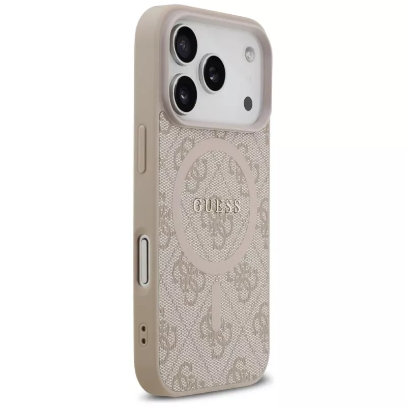Guess 4G Ring Classic Logo MagSafe Case per iPhone 17 Pro rosa