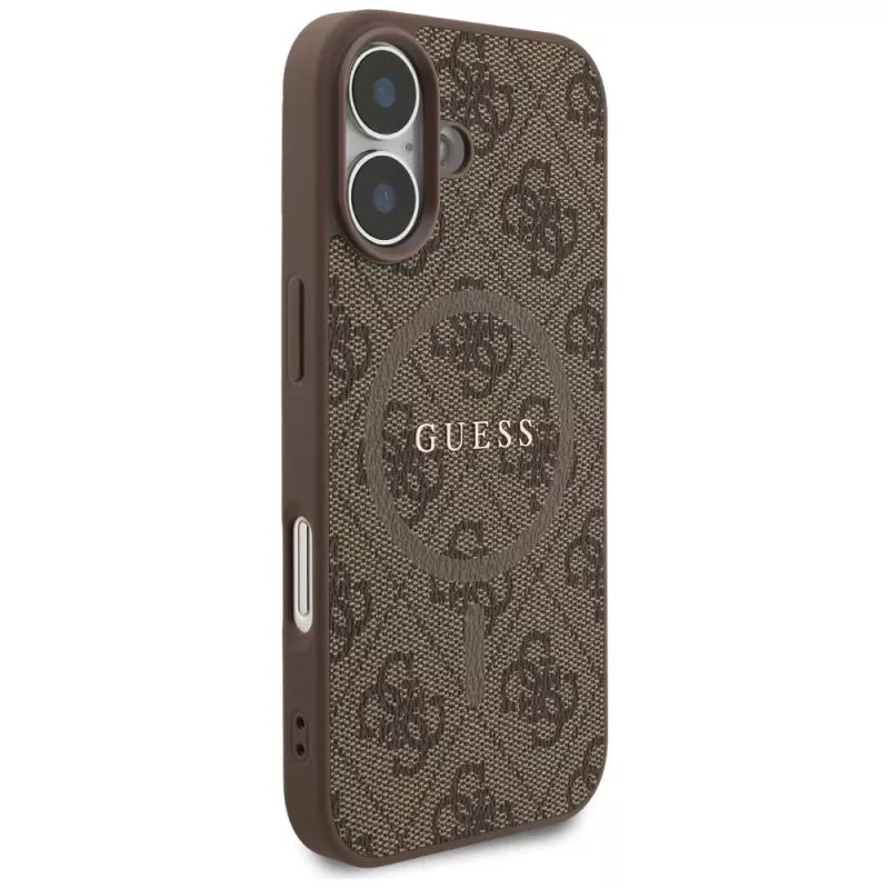 Guess 4G Ring Classic Logo MagSafe Case per iPhone 17 - marrone