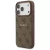 Guess 4G Ring Classic Logo MagSafe Back Cover per Apple iPhone 17 Pro, marrone