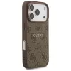 Guess 4G Ring Classic Logo MagSafe Back Cover per Apple iPhone 17 Pro, marrone