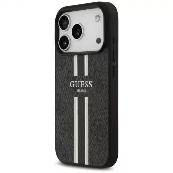 Guess 4G Printed Stripes MagSafe Case per iPhone 17 Pro (nero)