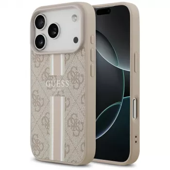 Guess 4G Printed Stripes MagSafe Case per iPhone 17 Pro (rosa)