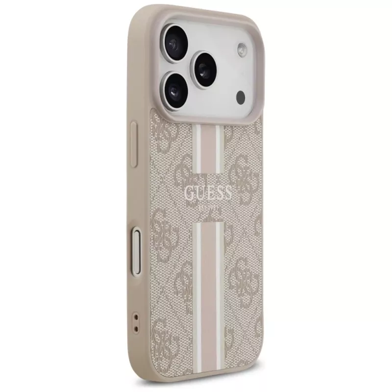 Guess 4G Printed Stripes MagSafe Case per iPhone 17 Pro (rosa)