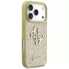 Guess Fixed Glitter Big 4G Back Cover per Apple iPhone 17 Pro, oro