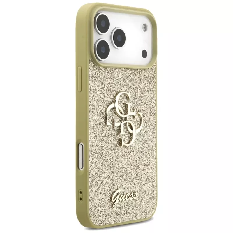 Guess Fixed Glitter Big 4G Case per iPhone 17 Pro Max (oro)